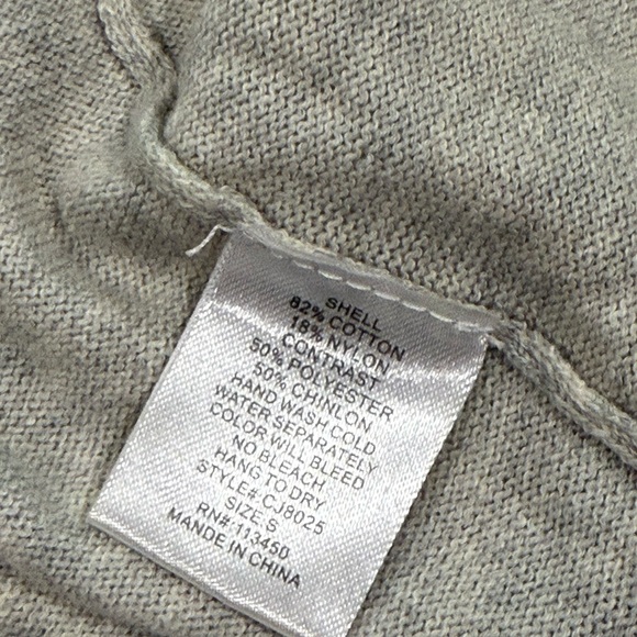 Luv Stori Gray Sleeveless Cardigan with Floral Embroidery - Size S - Picture 8 of 9